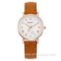 New Trendy Funny Watch for Women with Matte Leather Strap Fashion Causal Quartz Watches for Ladies Charm Small Dial Wristwatch